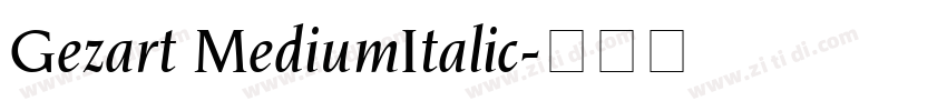 Gezart MediumItalic字体转换